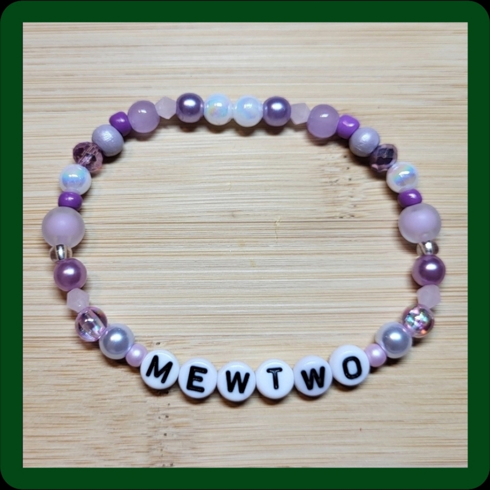 Mewtwo- Friendship Bracelet, Size 7.5"